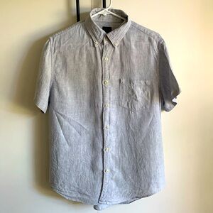 J. Crew shirt sleeved button up linen shirt size M